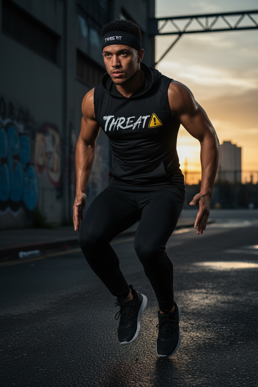 THREAT Hoodie and Headband lifestyle shot
